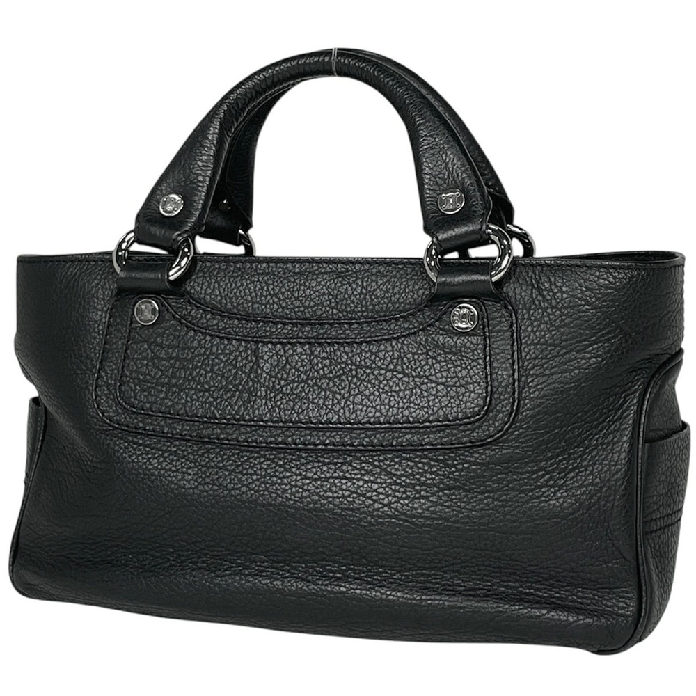 Celine Boogie Bag Handbag Leather Black